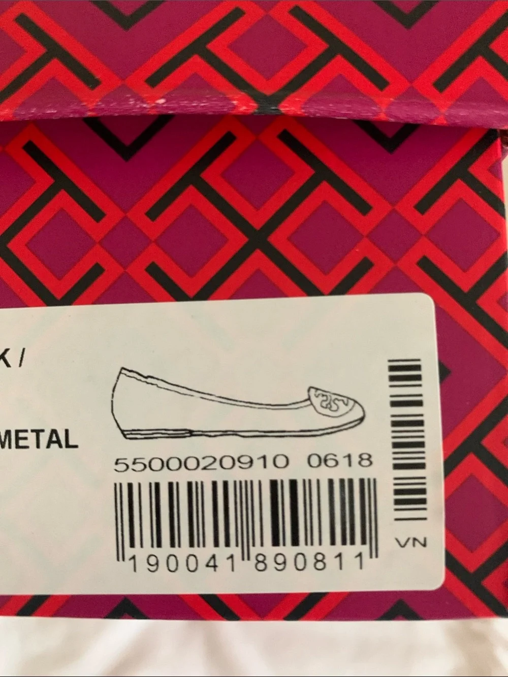 Tory Burch Black Leather Ballet Flats with Gold Logo Disc